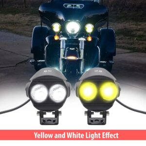 LIU HJG 2 LED ROBO Yellow/White High/Low Beam Fog Lights (2Pcs)