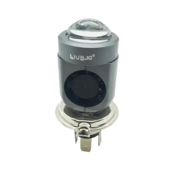 LIU HJG Motorcycle LED Headlight Projector Bulb Yellow/White With H4 Fitting (12V-36V) (30W-50W, pack Of 1)