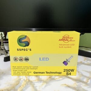 SSPEC'S 250W LED Headlight Bulb S4 - Super Bright 22000LM Car/Motorcycle Headlight 12V-80V