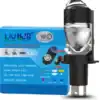 LIU HJG Super Bright White LED H4 Projector Lens Bulb with Red Devil Eye for Car, Motorbike, Truck, Van (12V, 50W) - Pack of 1