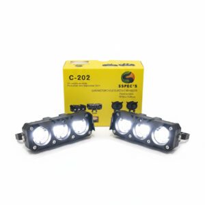 SSPEC'S C-202 LED Fog Light for Car & Motorcycle | Dual Color White + Yellow | High-Power Auxiliary Driving Light