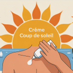 illustration creme coup de soleil apaisement peau rougie