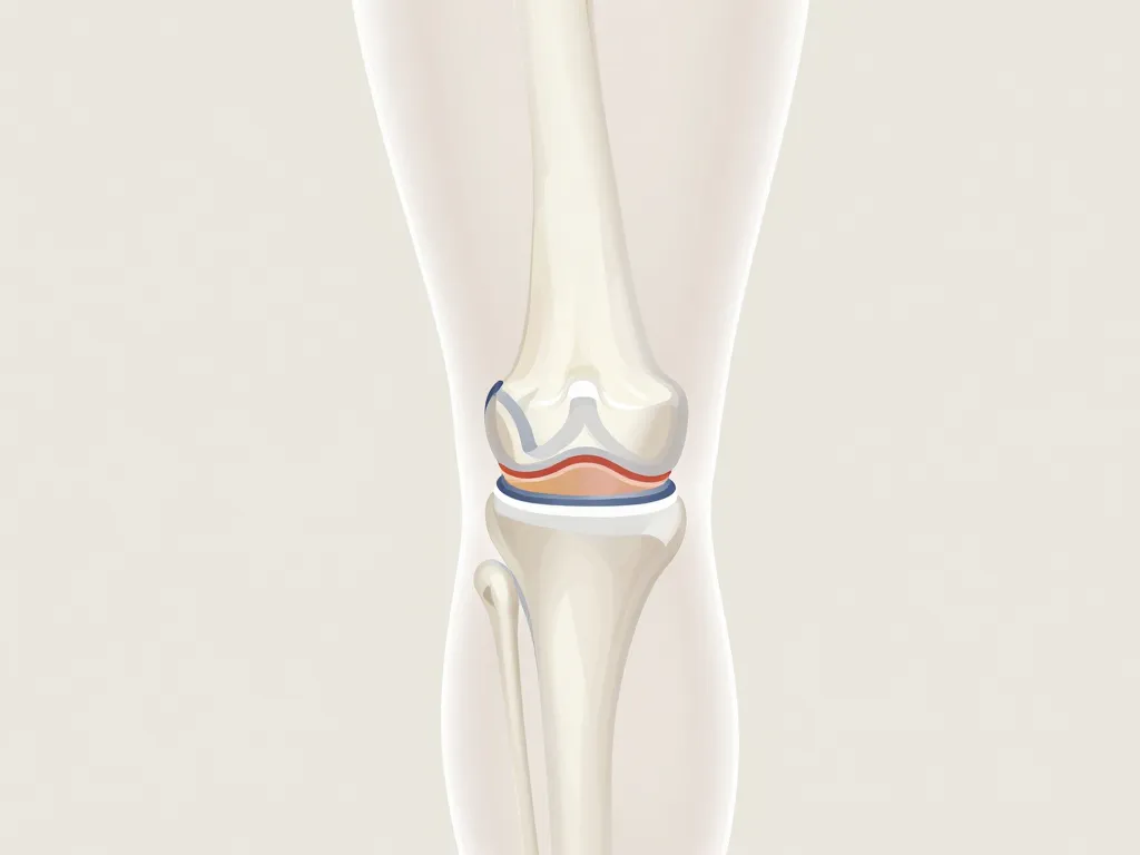 schéma douleur genou interne flexion ménisque ligament cartilage