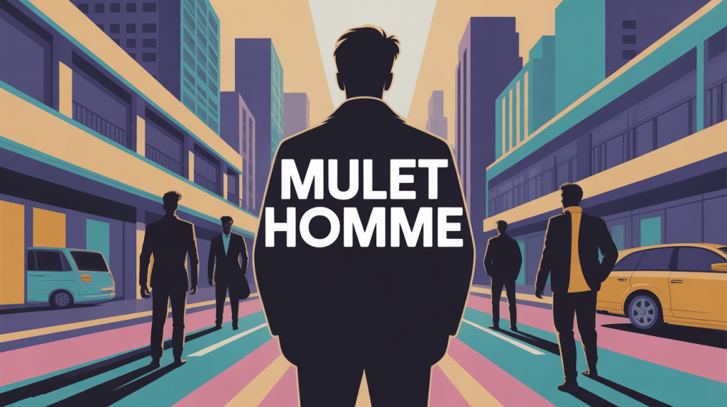 Différents styles mulet homme sur silhouettes urbaines