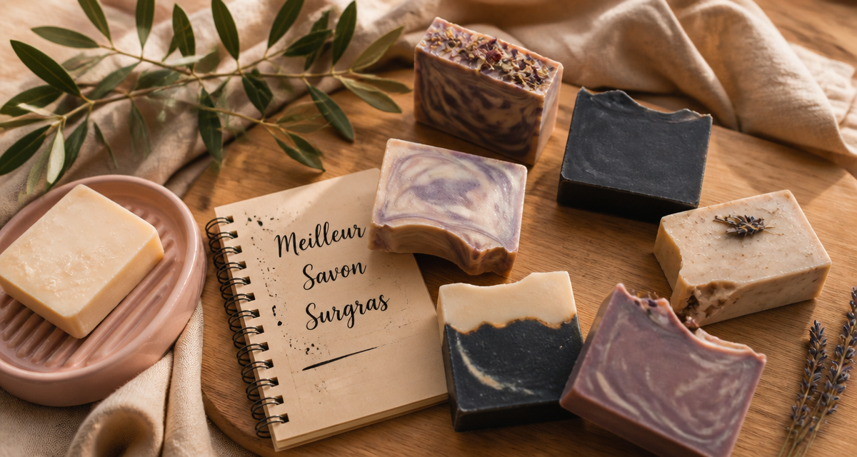 meilleur savon surgras artisanal sur planche bois