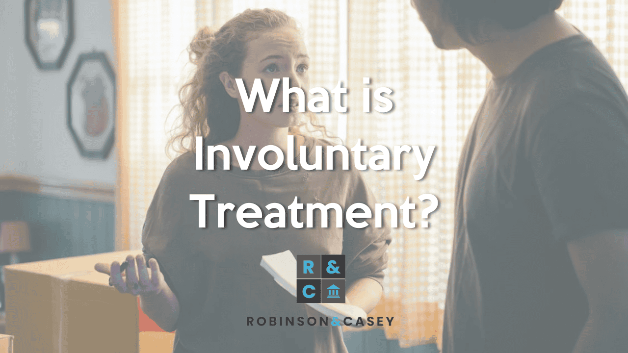 A mental health professional explaining the involuntary treatment process to a concerned family member in Florida.