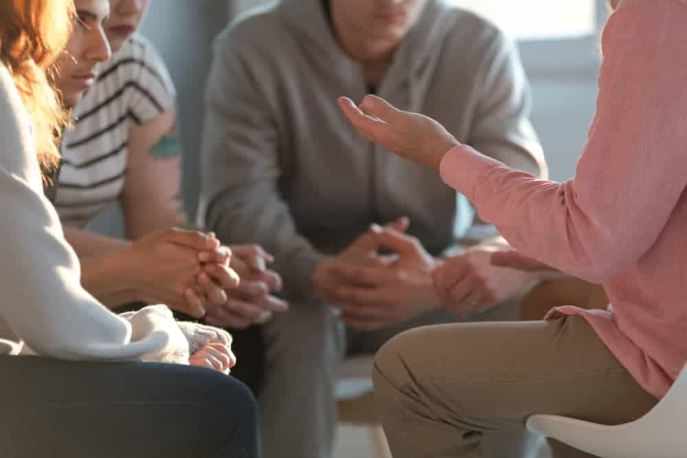 Group counseling sessions providing support to speedy recovery against substance use disorder 