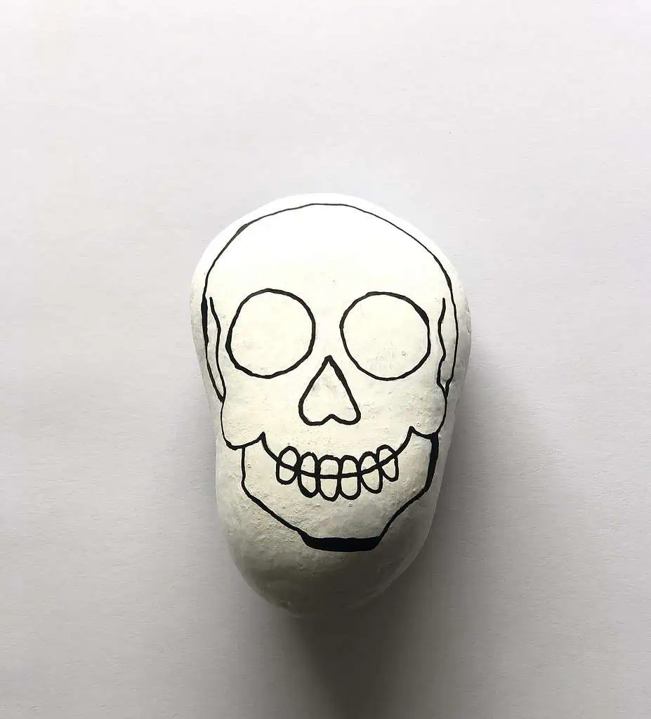 Easy Sugar Skull Painted Rocks for Beginners 6 sugar skull rock painting