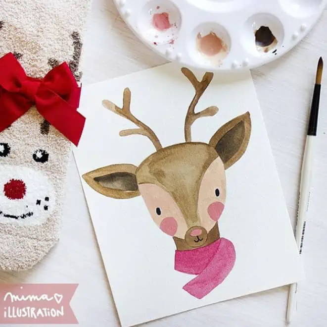 christmas paintings ideas for kids