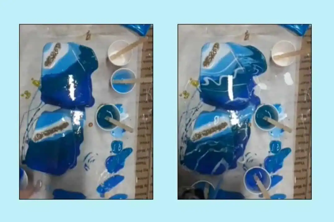 The Best Way to Make Ocean-Inspired Resin Pour Rocks 7 final step in the beach resin pour on rocks craft