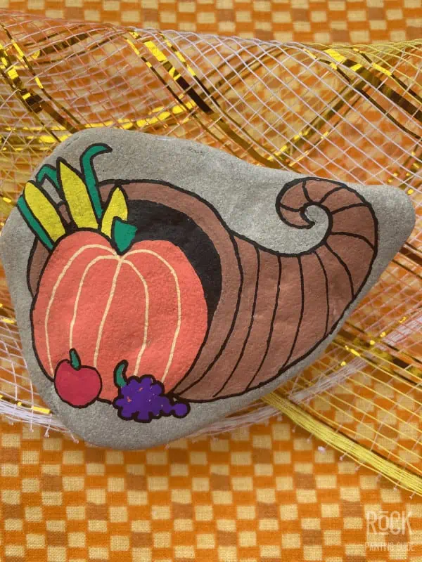 40 Cozy Autumn Rock Painting Ideas to Fall In Love With 34 cornucopia painted rock