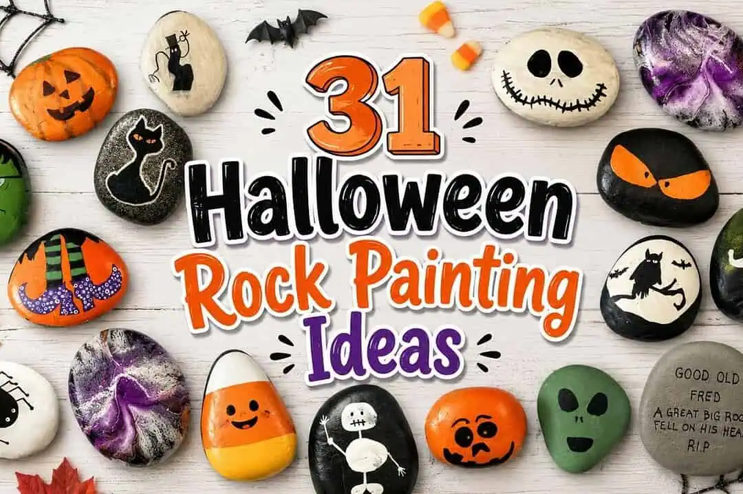 31+ Halloween Rock Painting Ideas: Easy, Cute & Spooky Painted Rocks 3 31 halloween painted rocks