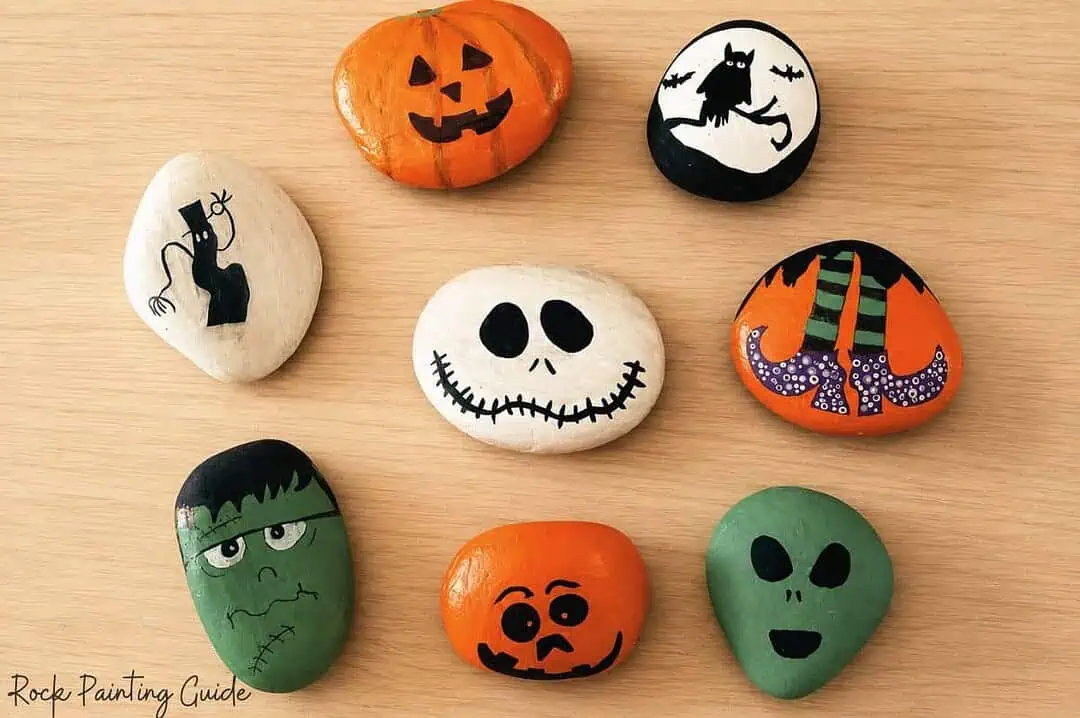 31+ Halloween Rock Painting Ideas: Easy, Cute & Spooky Painted Rocks 16 kid friendly halloween painted rocks