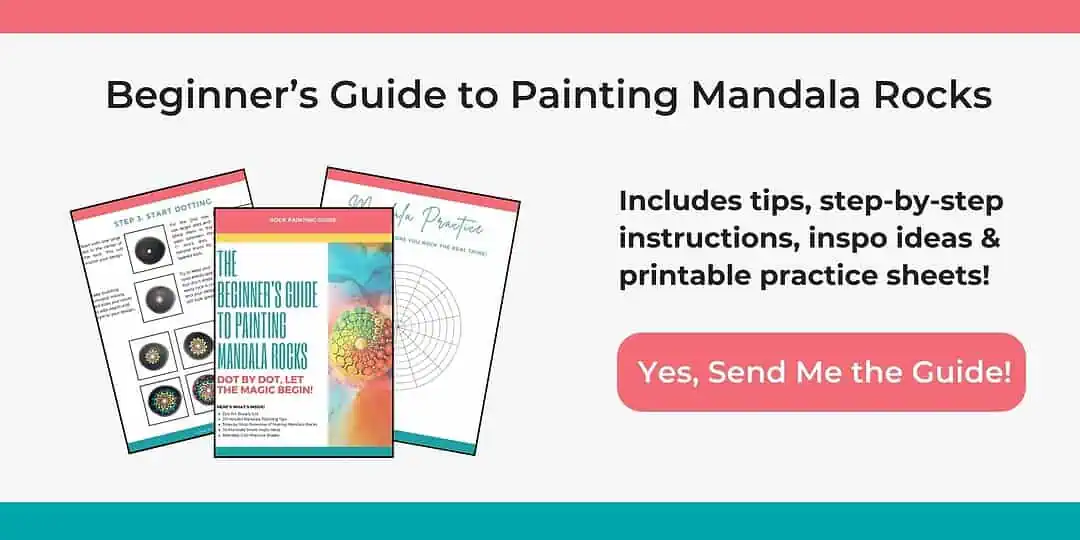 Easy Mandala Rock Painting for Beginners: Free Dot Art PDF 17 mandala rock painting guide for beginners graphic