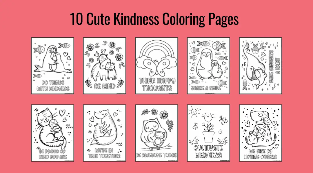 20 Free Kindness Coloring Pages To Inspire Your Kids To Be Kind 7 free kindness coloring pages graphic