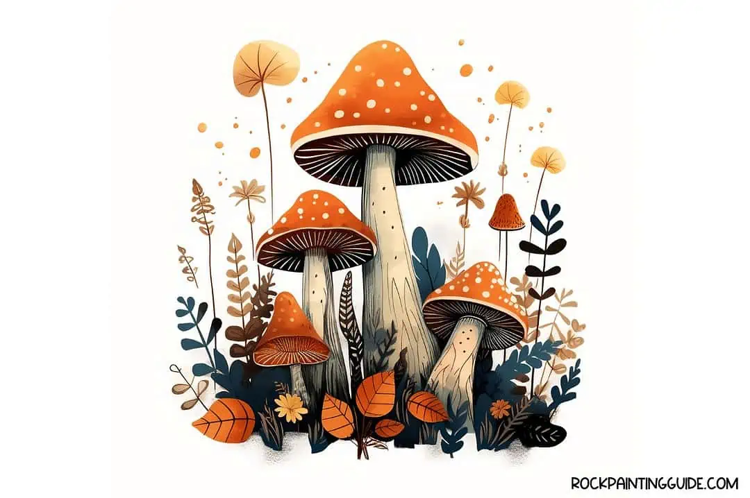 100+ Easy Fall Drawing Ideas + Step-by-Step Tutorials 31 mushroom forest
