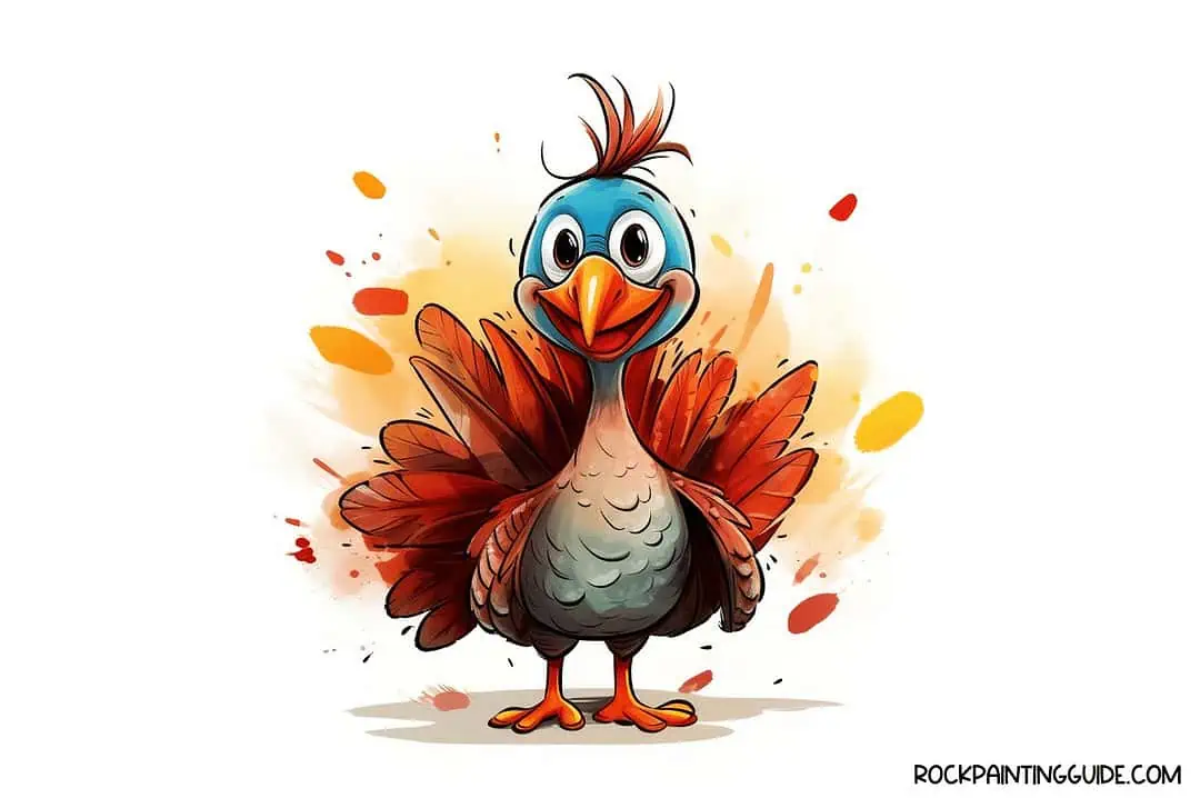 100+ Easy Fall Drawing Ideas + Step-by-Step Tutorials 20 happy turkey