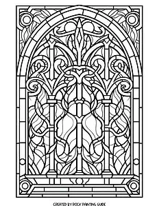 15 Free Stained Glass Fall Coloring Pages for Adults 11 stained glass coloring page