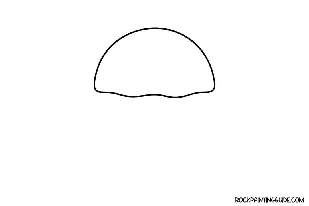 35+ Mushroom Drawing Ideas: Cute, Easy & Whimsical 17 Step 1: Draw the Large Mushroom Cap