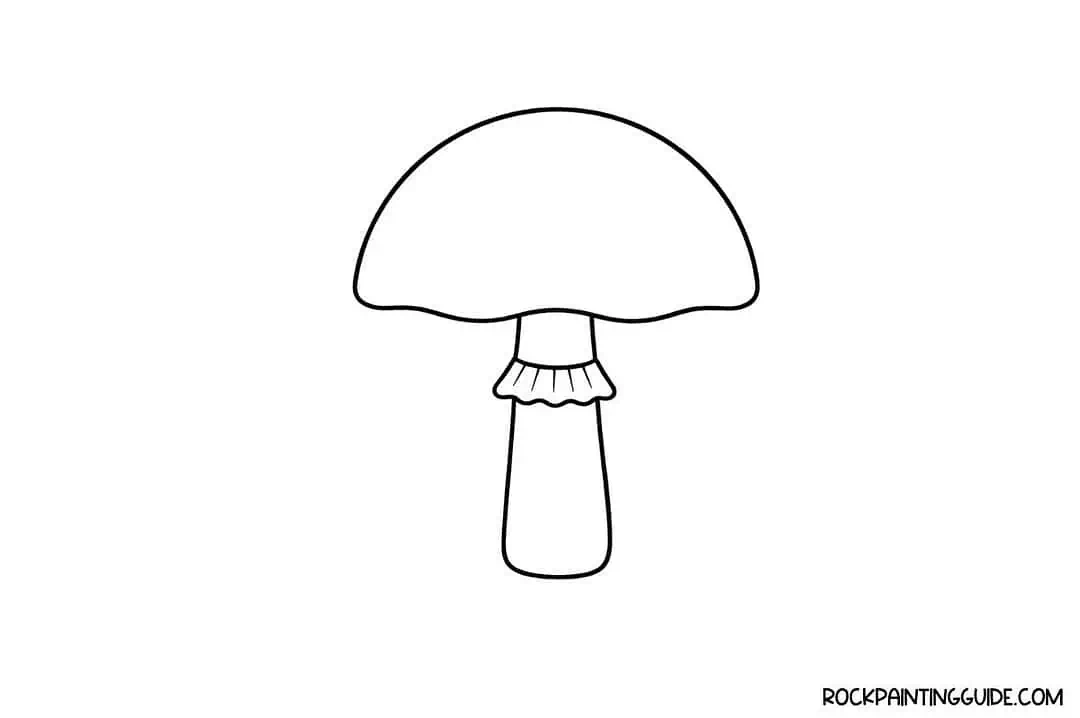 35+ Mushroom Drawing Ideas: Cute, Easy & Whimsical 18 Step 2: Add the Stem