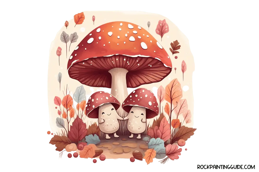 40+ Whimsical Mushroom Drawing Ideas with Cottagecore Vibes! 15 cute mushroom couple