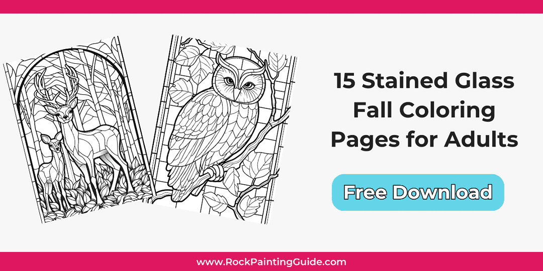 15 Free Stained Glass Fall Coloring Pages for Adults 19 freebie optin 2