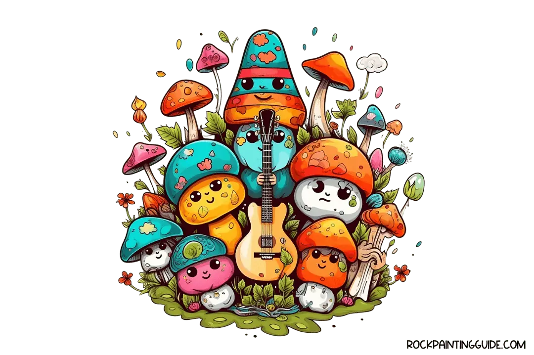 40+ Whimsical Mushroom Drawing Ideas with Cottagecore Vibes! 16 happy mushroom people