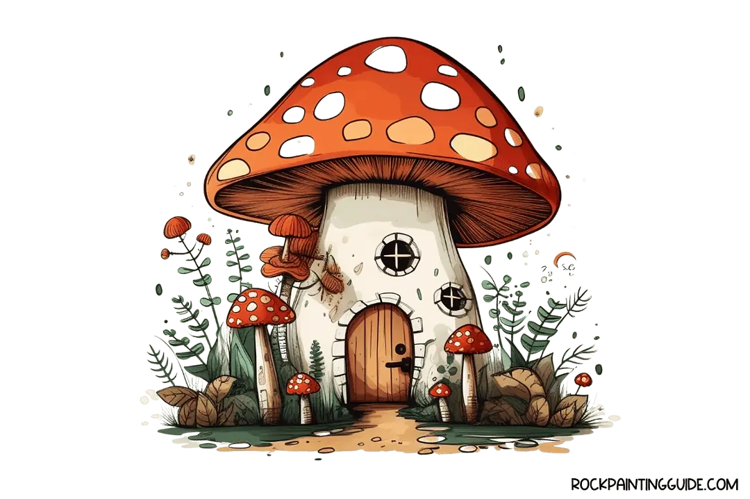 40+ Whimsical Mushroom Drawing Ideas with Cottagecore Vibes! 5 fairy mushroom house