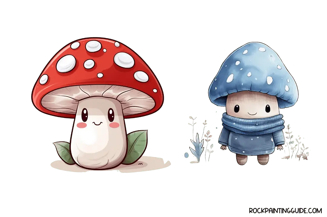 40+ Whimsical Mushroom Drawing Ideas with Cottagecore Vibes! 7 kawaii mushroom drawing ideas