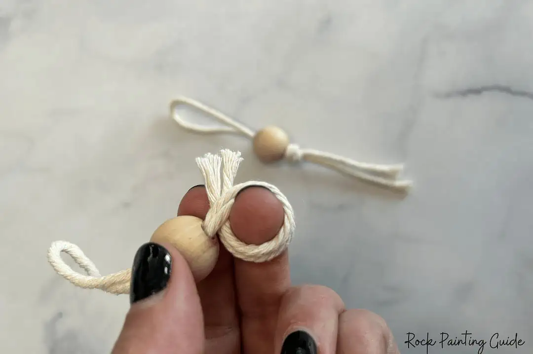 Perfect Macrame Christmas Trees Craft for Teens to try this Season 6 tie a slip knot to secure wood bead