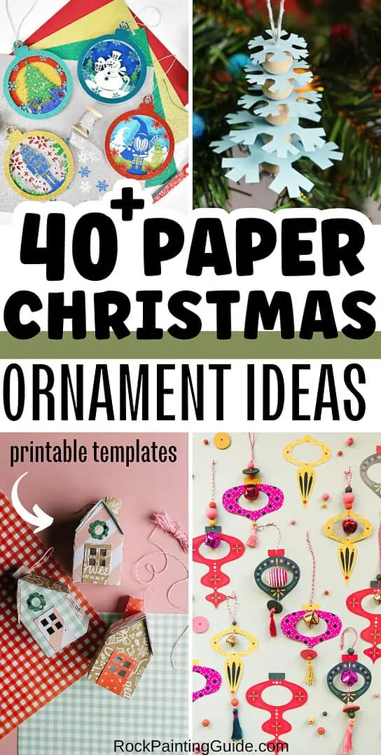 42 Easy DIY Paper Christmas Ornaments for Adults and Kids 3 over 40 easy paper Christmas ornaments for adults and kids to try graphic