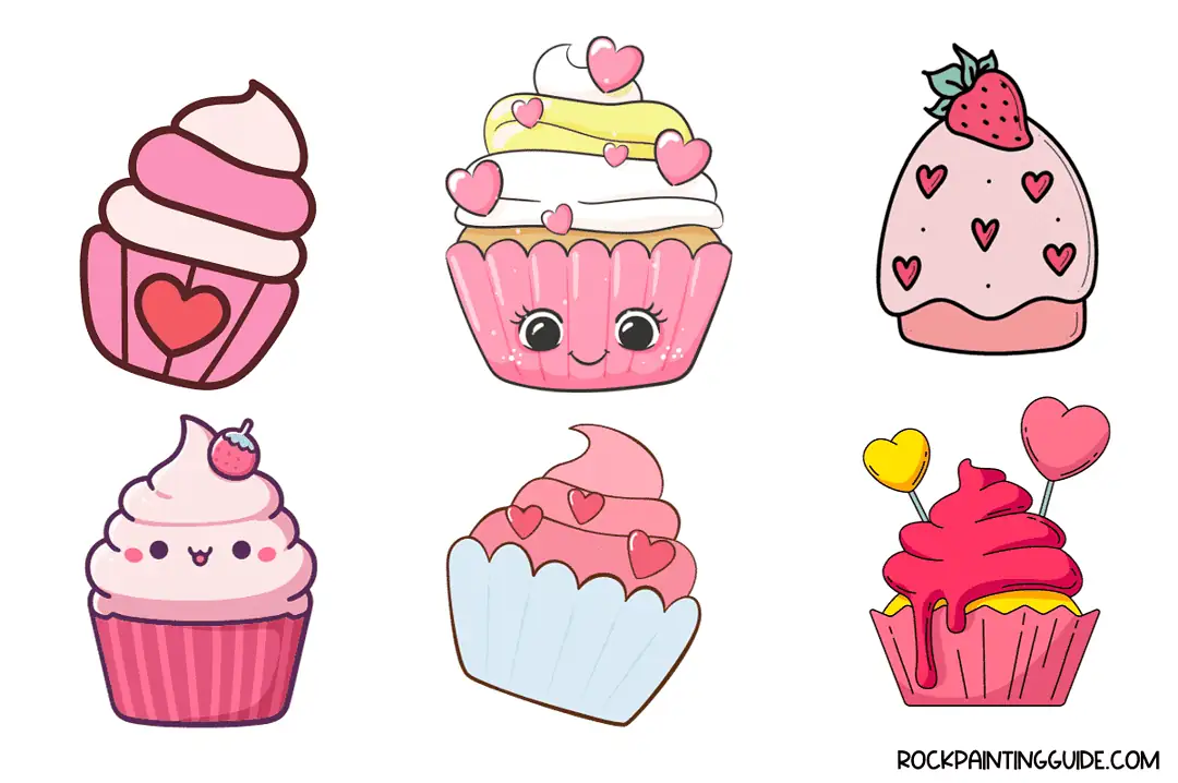 100+ Charming Valentine's Day Drawing Ideas to Try 5 Sweetheart Cupcakes are valentine's day drawing ideas