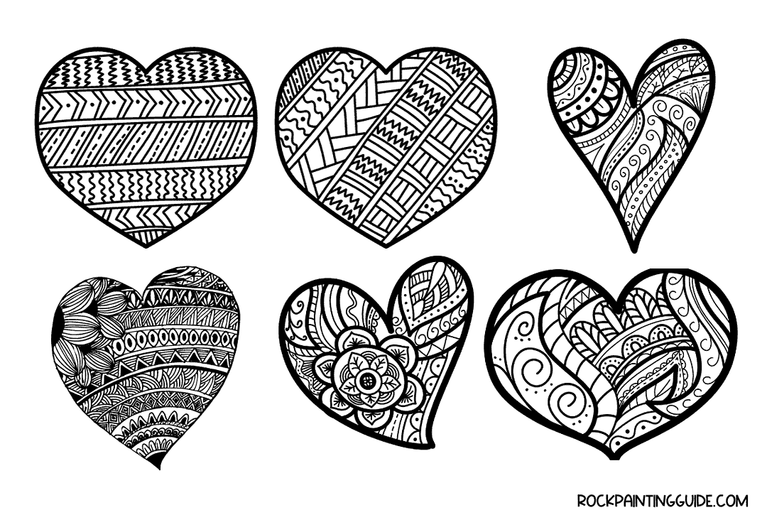 100+ Charming Valentine's Day Drawing Ideas to Try 14 heart mandalas