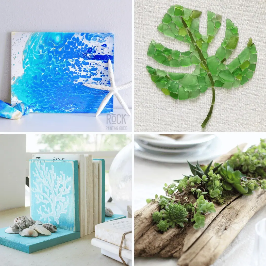 60 Easy Beach Painting Ideas & Beach Crafts For your Home 3 GG Social Images