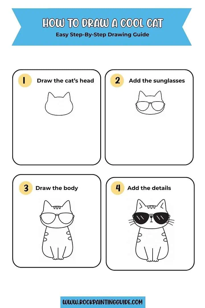 150 Cool Summer Drawing Ideas For All Ages (Free Download) 25 cat drawing tutorial