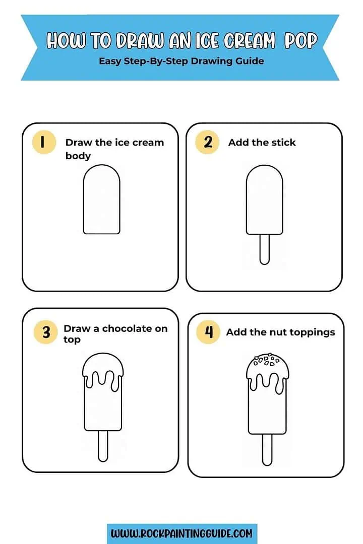 150 Cool Summer Drawing Ideas For All Ages (Free Download) 16 ice cream pop tutorial