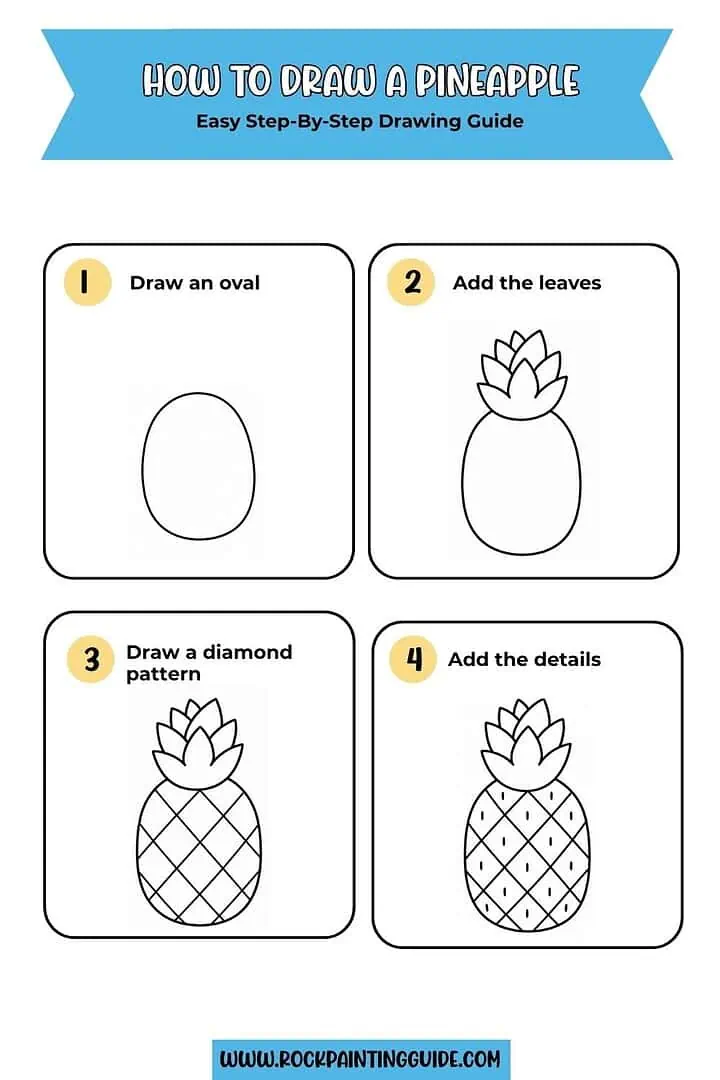 150 Cool Summer Drawing Ideas For All Ages (Free Download) 12 pineapple tutorial