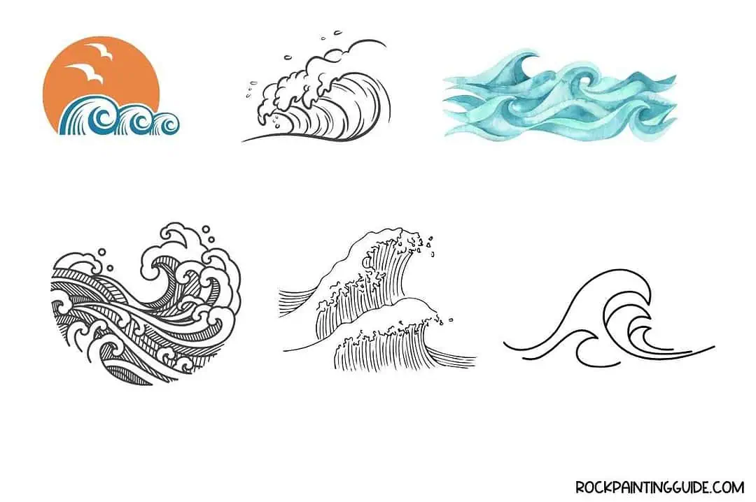 150 Cool Summer Drawing Ideas For All Ages (Free Download) 17 ocean waves doodles