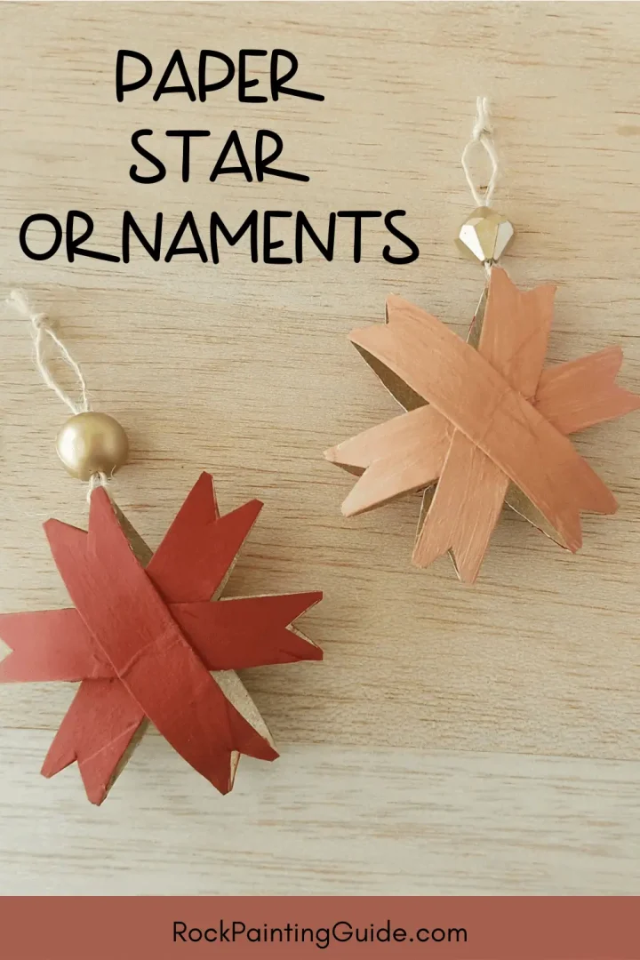 DIY Christmas Star Ornaments: A Fun Holiday Craft for Kids 3 paper star ornaments graphic