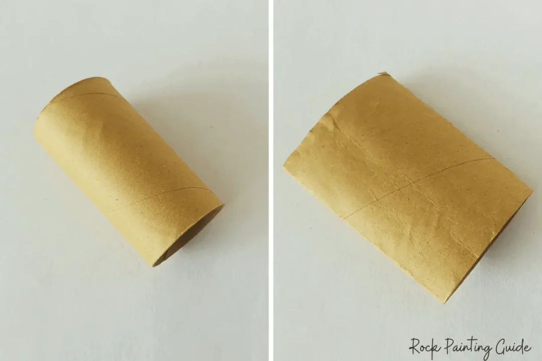 DIY Christmas Star Ornaments: A Fun Holiday Craft for Kids 4 Flatten a toilet paper roll