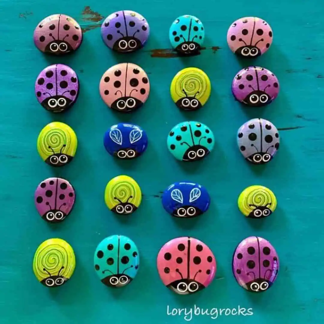 Home 5 ladybug painted rocks