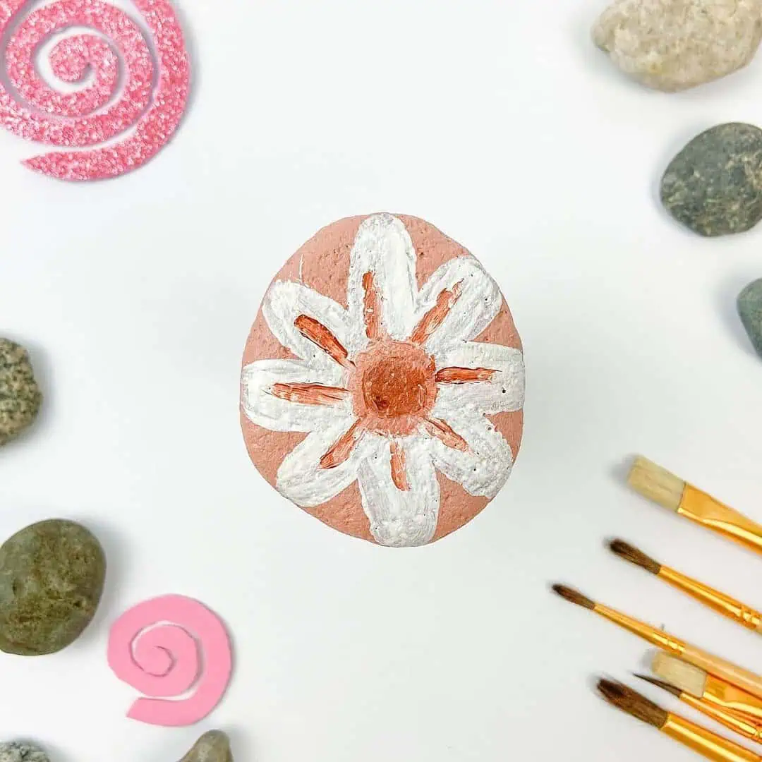 Home 5 flower painted rock