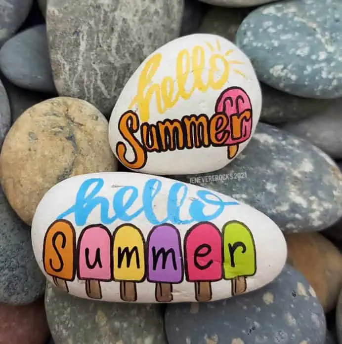 100+ Easy Summer Rock Painting Ideas For Kids And Beginners