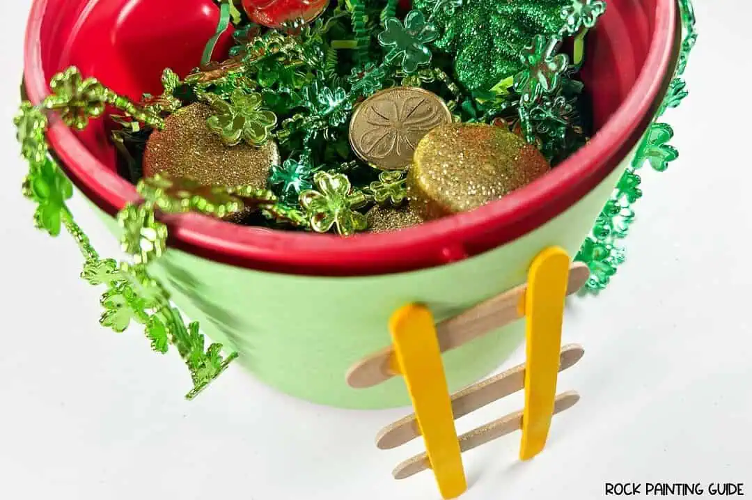 Make a Magical Leprechaun Trap in Minutes with Dollar Tree Finds 10 lean ladder against the leprechaun trap