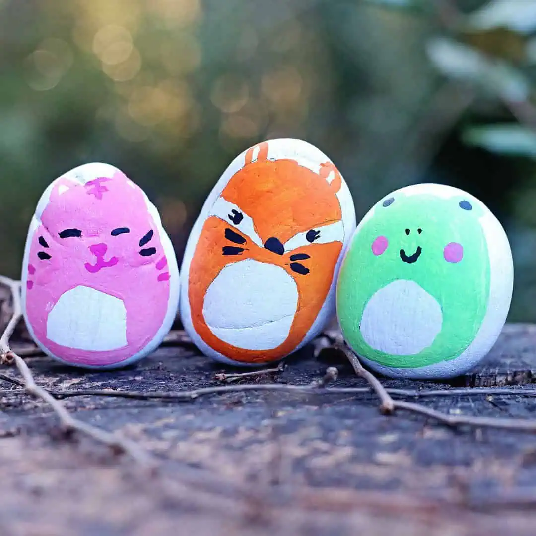Squishmallows Painted Rocks: The Cutest DIY Craft Ever! 3 squishmallows painted rocks