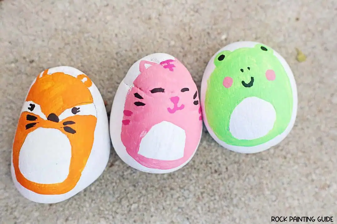 Squishmallows Painted Rocks: The Cutest DIY Craft Ever! 8 painted face details
