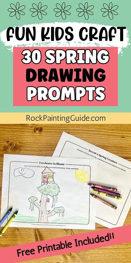 30 Fun and Creative Spring Drawing Prompts for Kids 6 Copy of Kids Pinterest Pin Templates 2