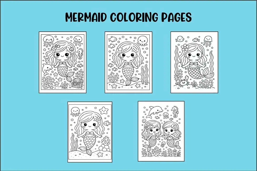20 Free Princess Mermaid Coloring Pages for Kids 7 princess mermaid coloring pages
