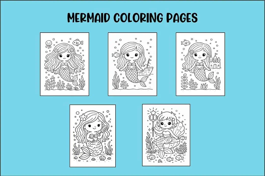 20 Free Princess Mermaid Coloring Pages for Kids 6 princess mermaid coloring pages