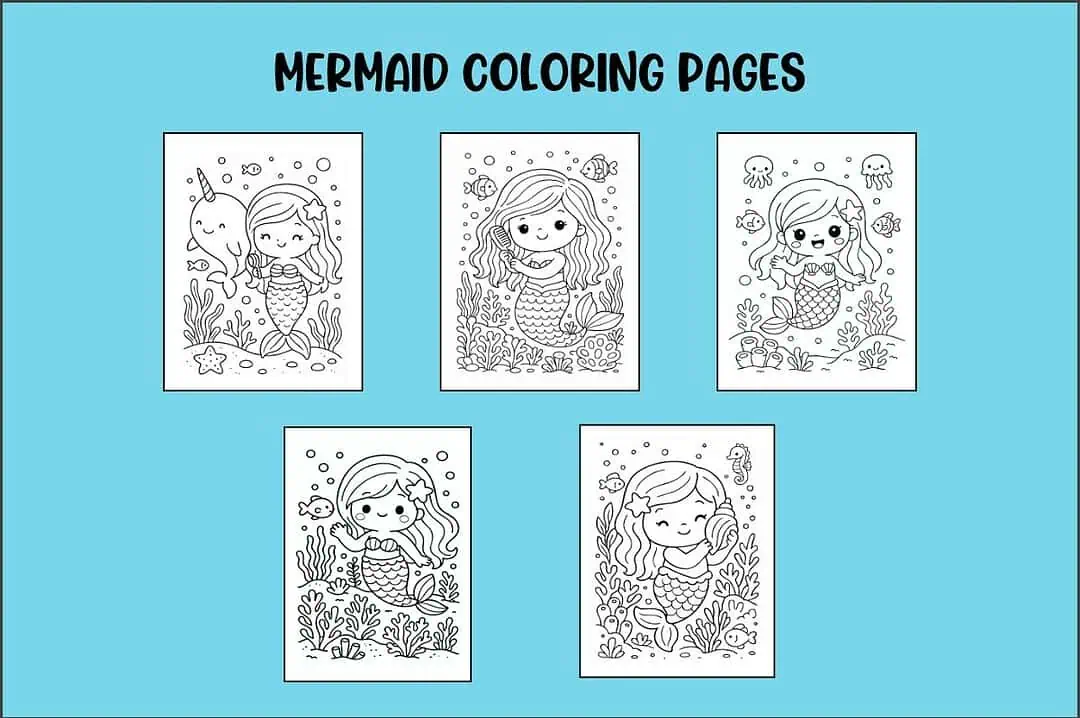 20 Free Princess Mermaid Coloring Pages for Kids 5 princess mermaid coloring pages